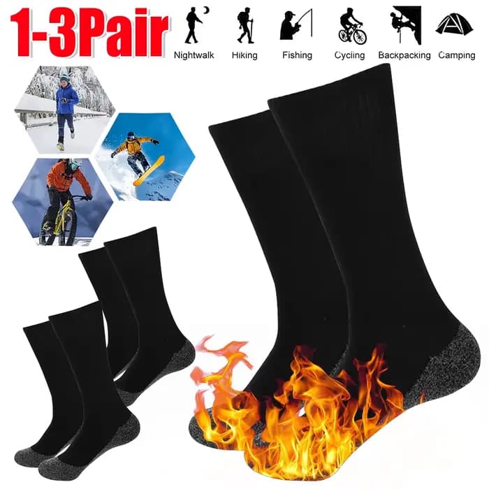 1-3 paires de chaussettes auto-chauffantes d'hiver