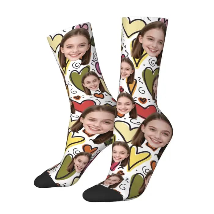 Chaussettes personnalisées en forme de visage