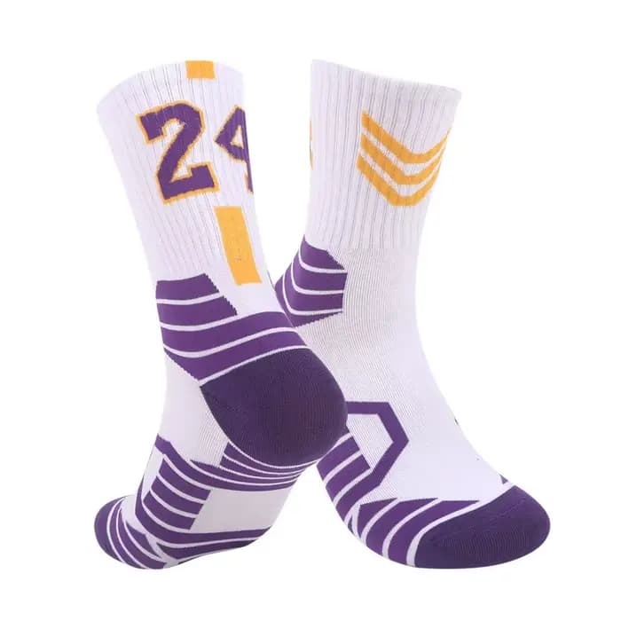 Chaussettes de basket-ball mi-baril coton