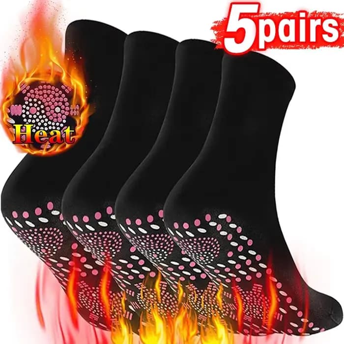 1/5 paires Tourmaline chaussettes chauffantes hiver chaud thermique soins de santé
