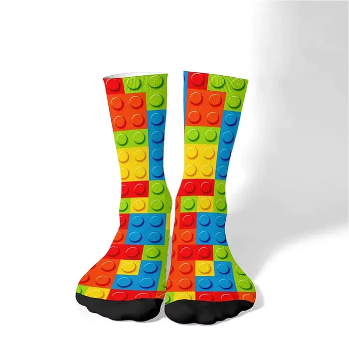 Happy building block chaussettes nouveauté amusant