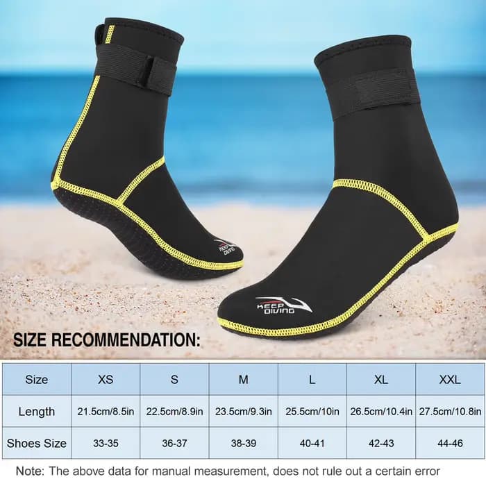 Chaussettes de plongée 3mm en néoprène