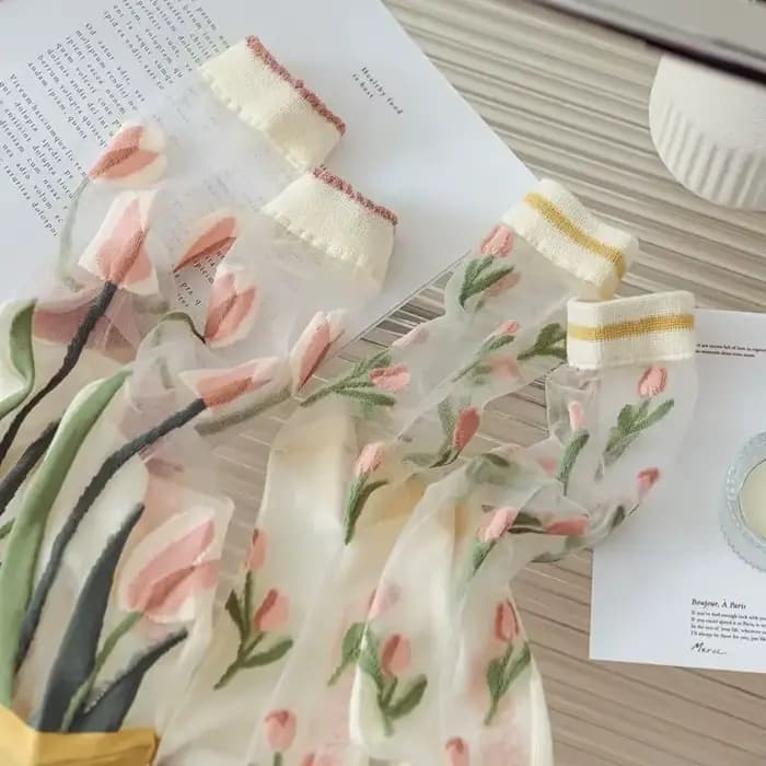Chaussettes de mode pour femmes été respirant