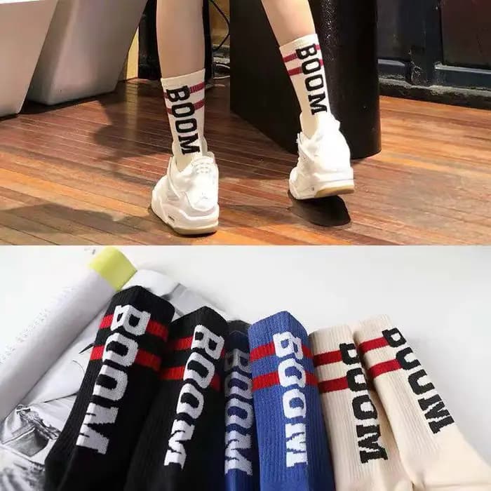 Tide marque chaussettes mâle lettre BOOM Tube