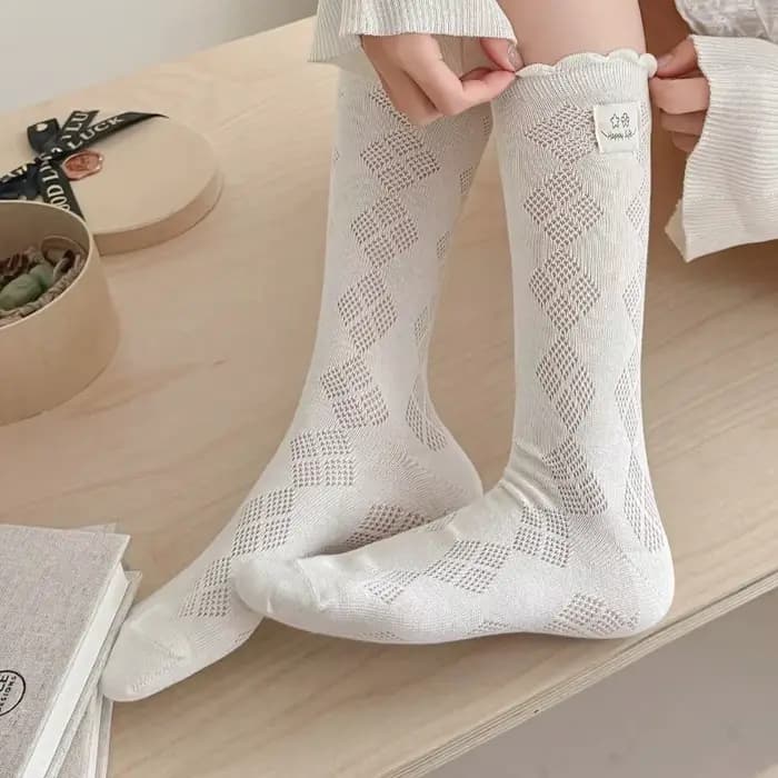 Chaussettes longues en coton pour femmes
