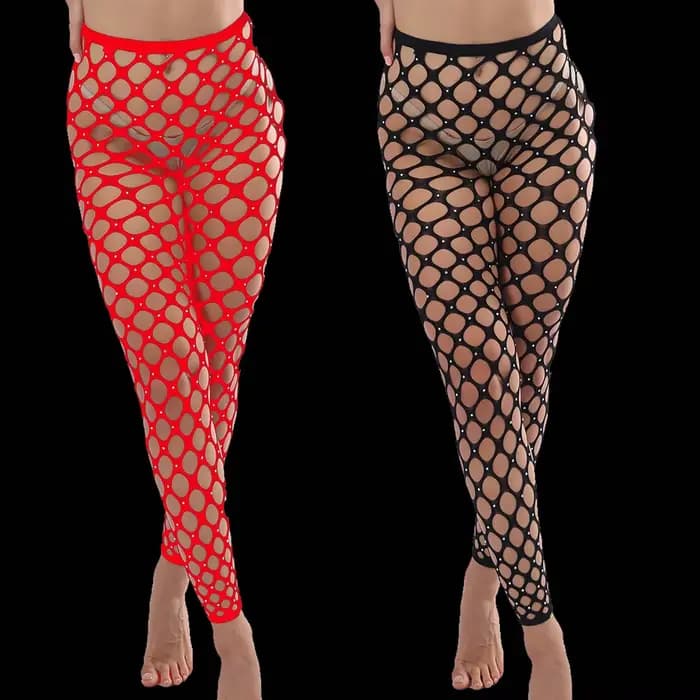 Bas résille sexy en biscuits pour femmes, leggings évidés, collants scintillants noirs, pantalons crayon Wlwear