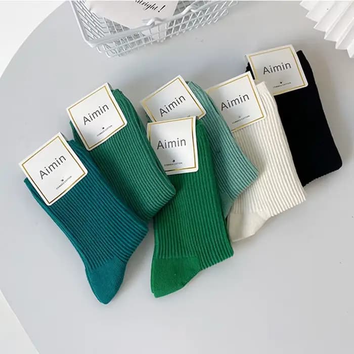 Chaussettes en coton solide pour femmes