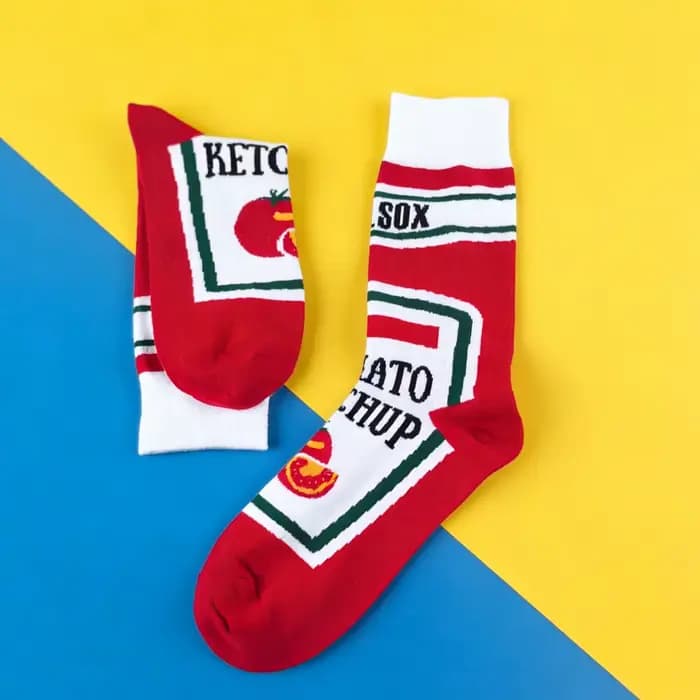 1 paire de chaussettes tomates créatives et élégantes