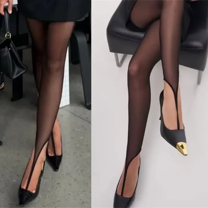 Collants sans pieds pour femmes avec boucle à l'orteil
