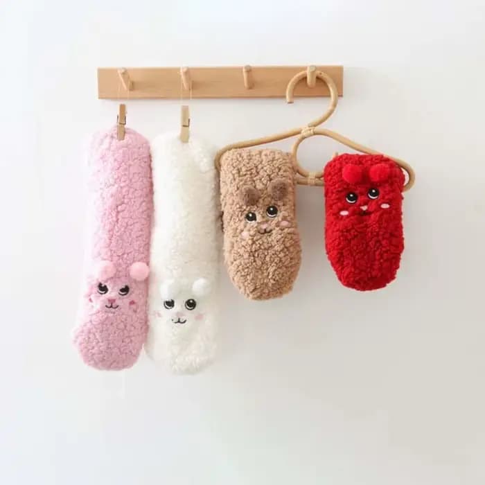 Chaussettes thermiques épaisses brodées douces