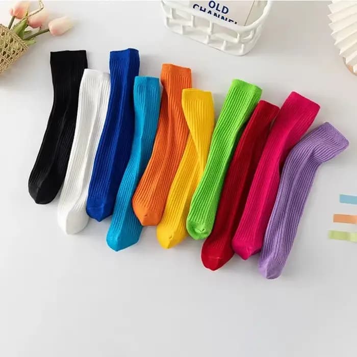 Chaussette en coton rayée pour garçons et filles