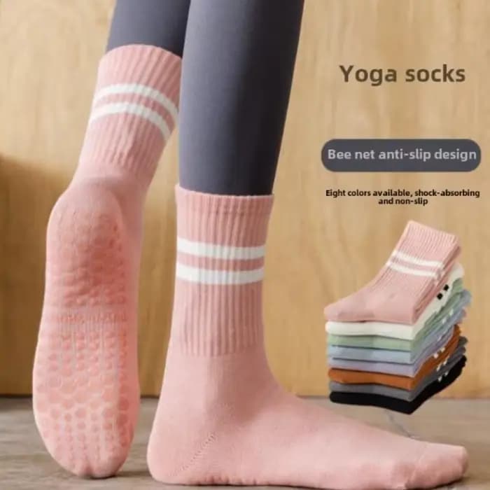 Chaussettes Pilates avec poignées pour femmes