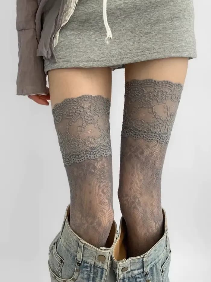 Bas résille en Nylon pour femmes