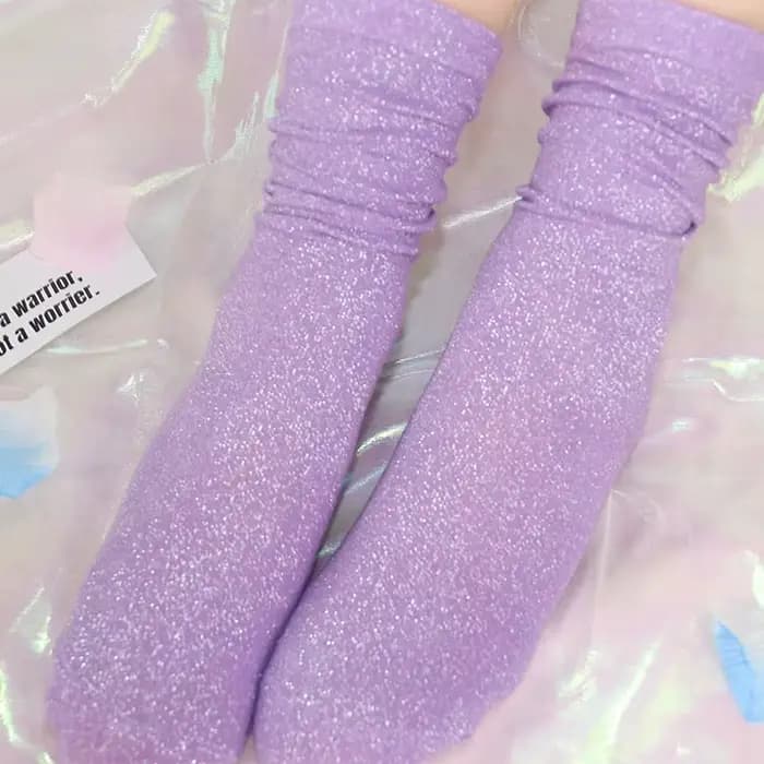 Chaussettes brillantes sexy à la mode