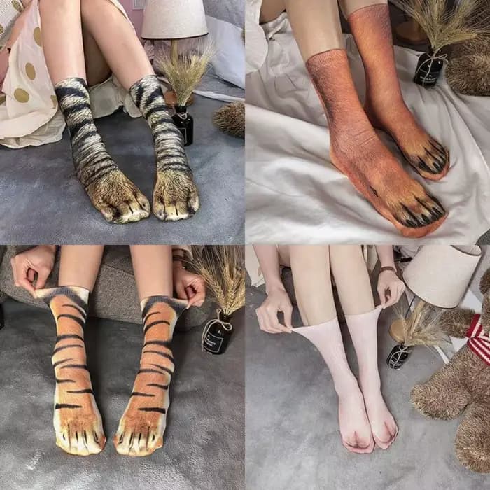 Chaussettes pattes d'animaux