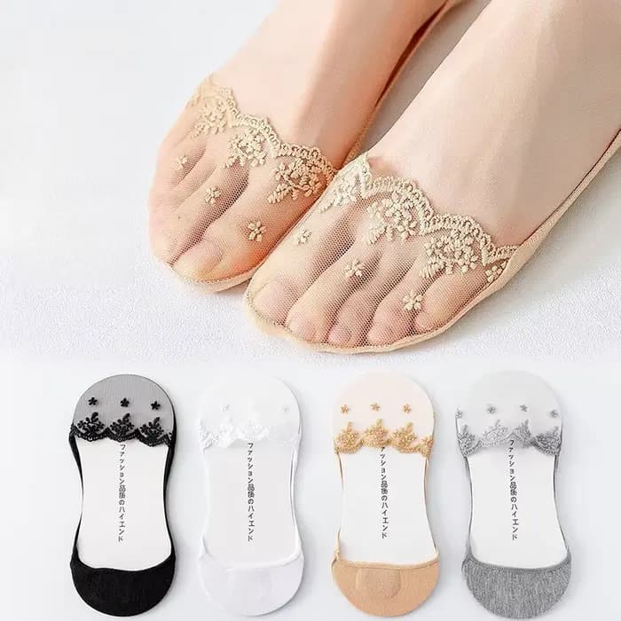 Chaussettes invisibles en dentelle pour femmes