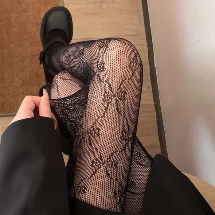 Collants en résille de style punk pour femmes