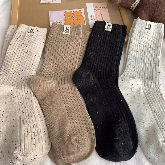 4 paires de chaussettes mi-tube pour femmes