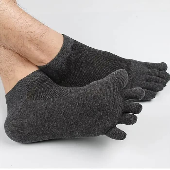Chaussettes en coton à cinq doigts pour hommes