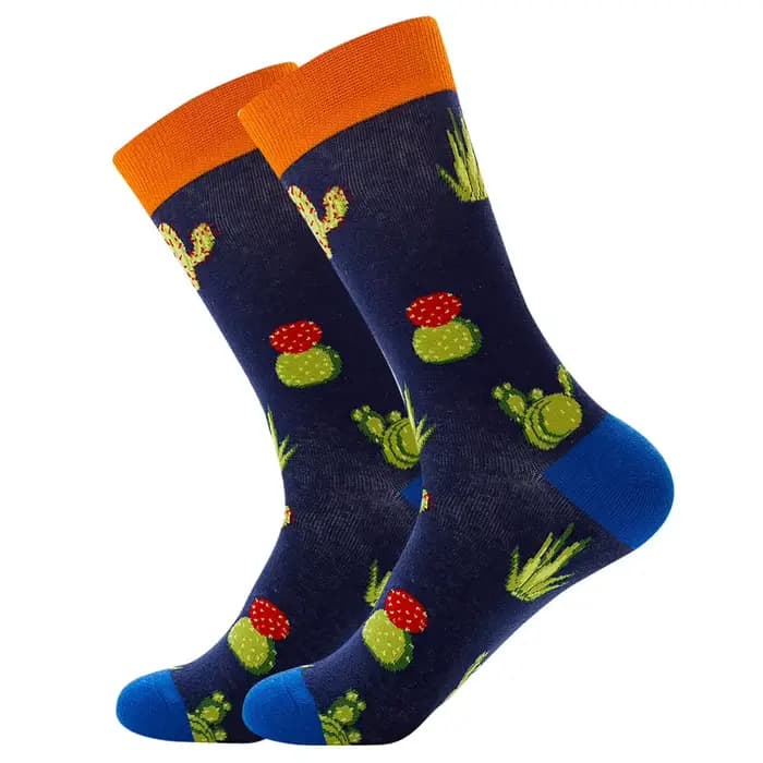 Chaussettes en coton unisexes Happy Cartoon