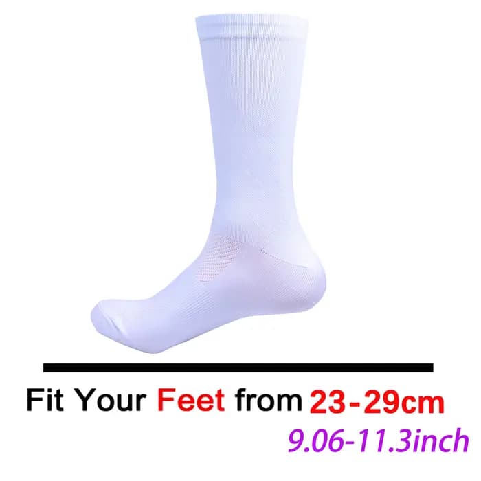 Chaussettes de cyclisme blanches des Émirats-Unis FDJ TEAM, légères, à grande maille, pour vélo vtt, unisexes, à Compression pour adultes, antidérapantes, pour course à pied