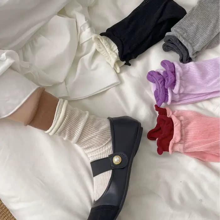 Chaussettes Midtube assorties à Double nervuré pour femmes
