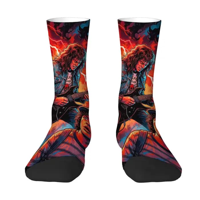 Chaussettes pour hommes style rétro Eddie Munson