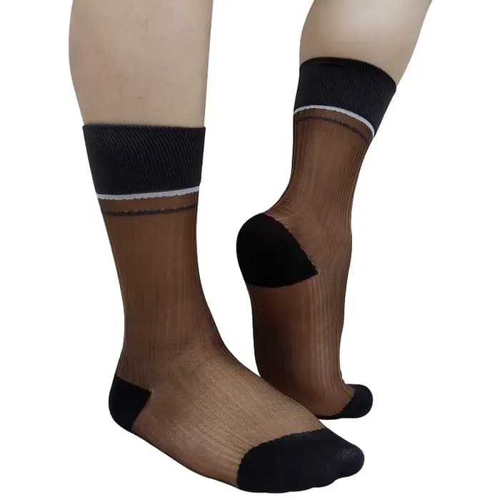 Chaussettes habillées en nylon et soie pour hommes