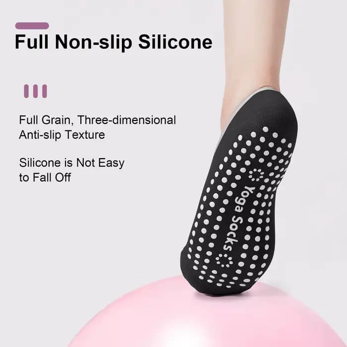 Lot de 4 chaussettes Pilates pour femmes