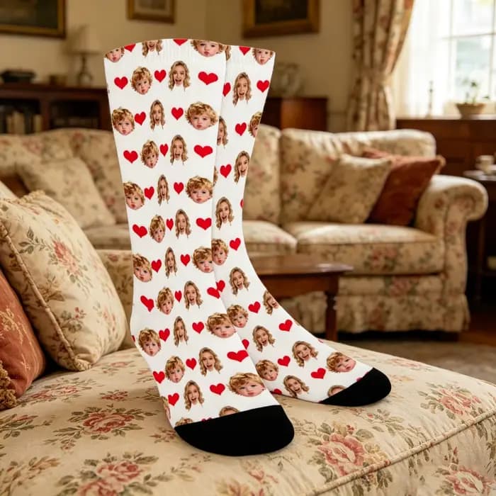 Chaussettes personnalisées avec photo