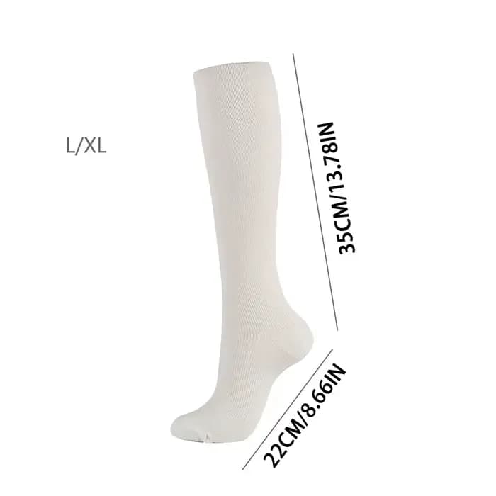 1 paire de chaussettes de Compression pour hommes et femmes, chaussettes élastiques médicales pour varices et diabétiques, Sports de plein air, course à pied, randonnée, cyclisme