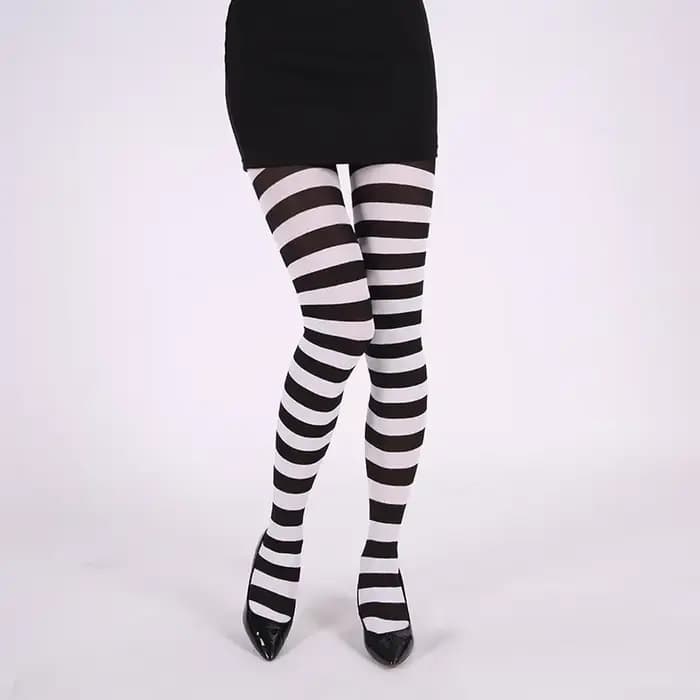 Collants rayés de noël