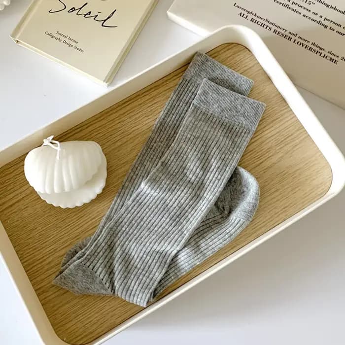Chaussettes côtelées colorées pour femmes