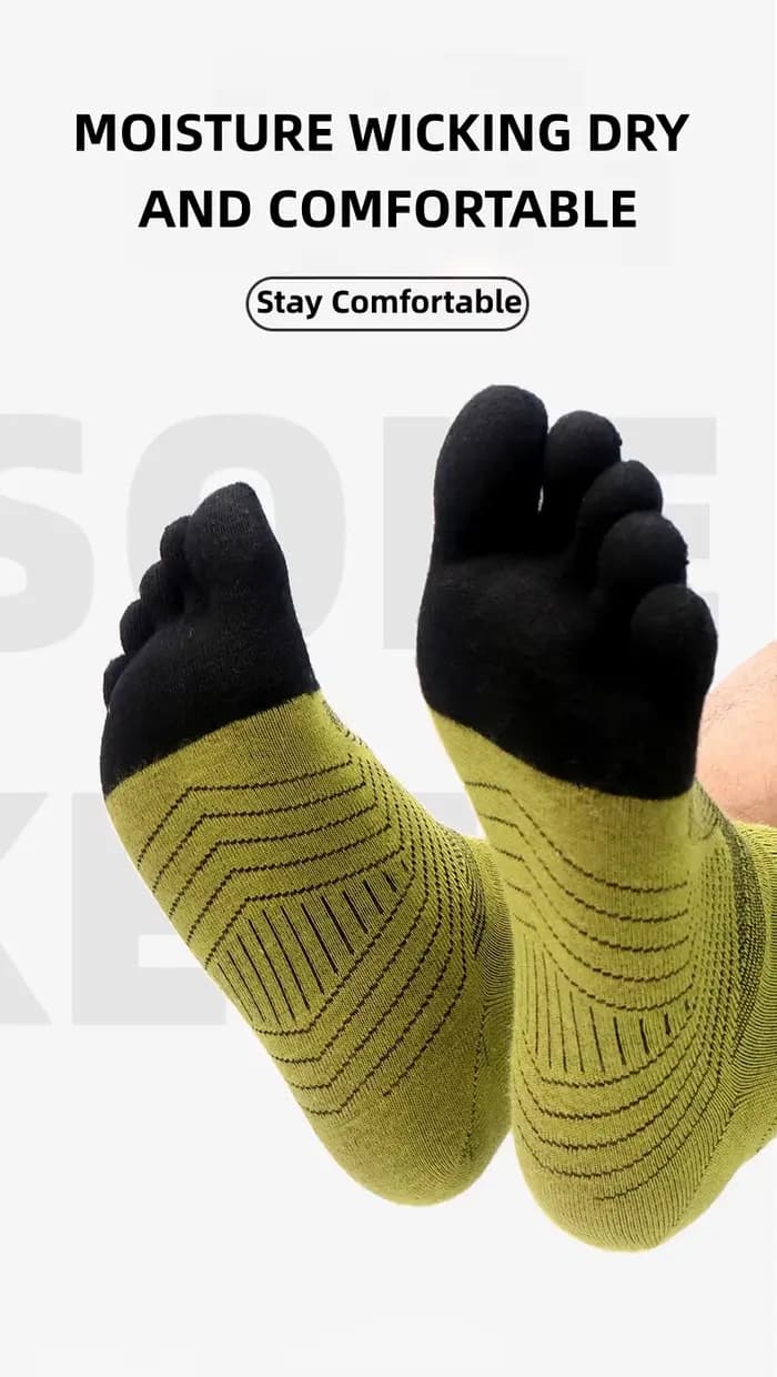 Chaussettes à cinq orteils en laine mérinos