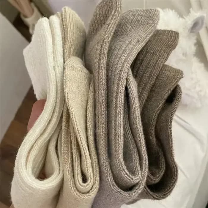 Chaussettes longues thermiques en laine cachemire pour femmes