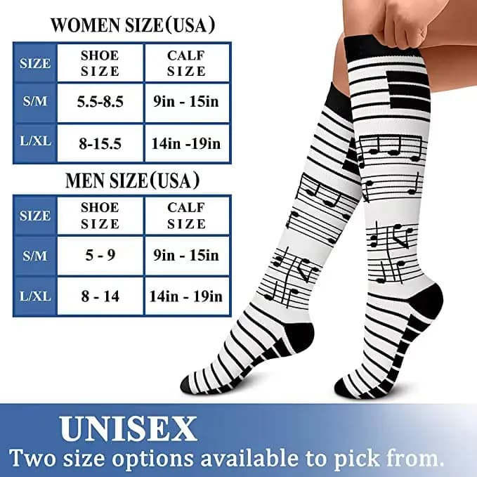 Nouvelles chaussettes de Compression hommes femmes graduées 20-30 Mmhg adaptées pour l'œdème médical diabète varices, chaussettes de Compression de course