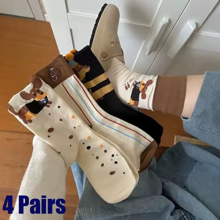 4 paires de chaussettes pour femmes
