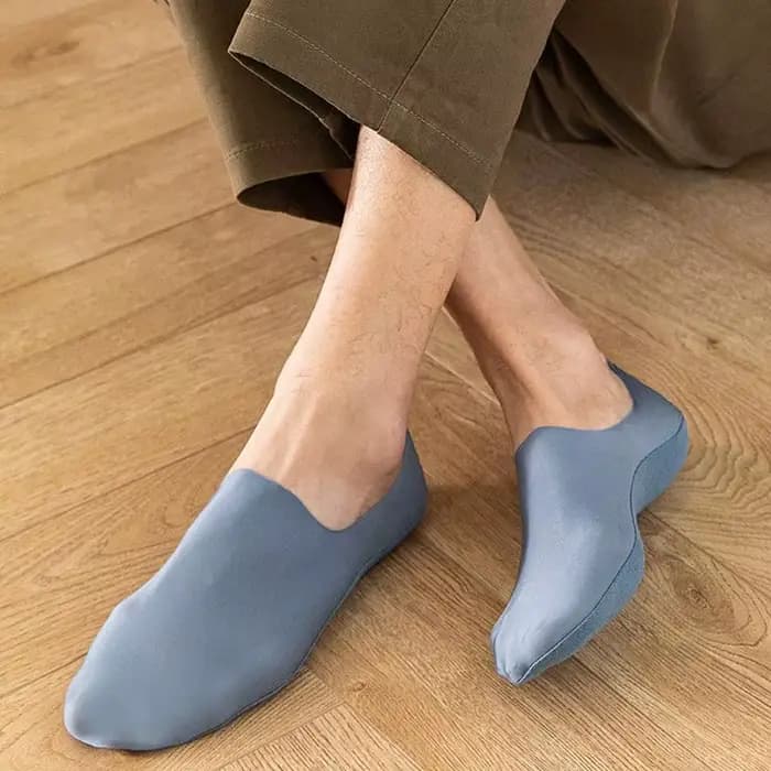 Chaussettes bateau en soie glacée