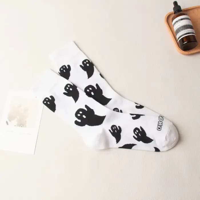 1 Paire de Chaussettes en Coton Noires pour Femme