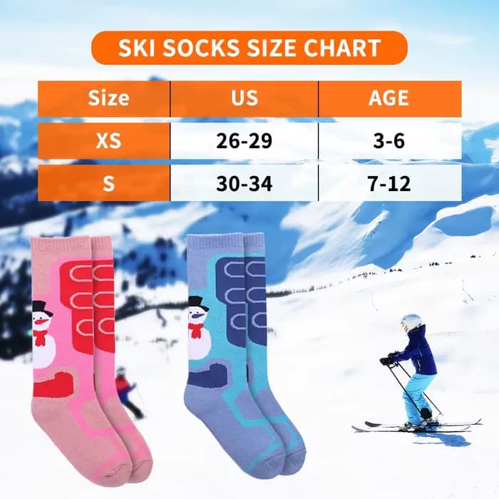 1 paire de chaussettes de Ski pour enfants