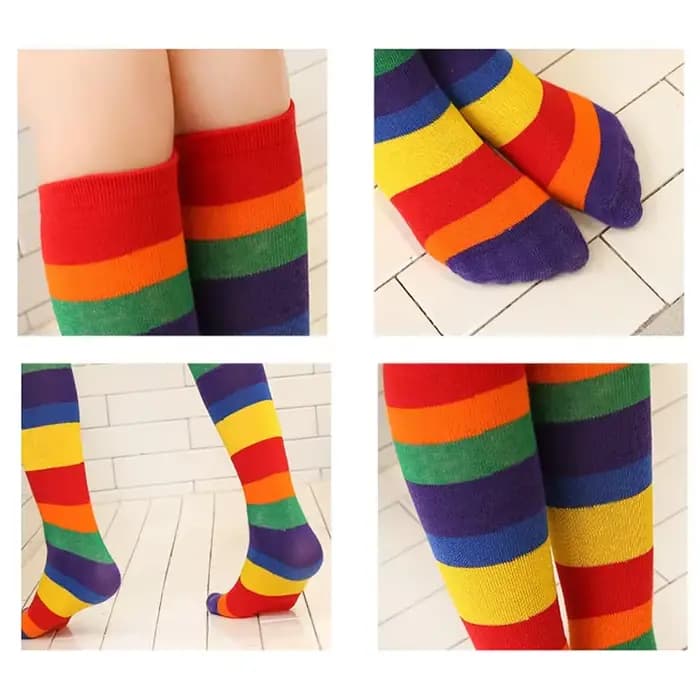 Nouveauté enfants chaussettes arc-en-ciel