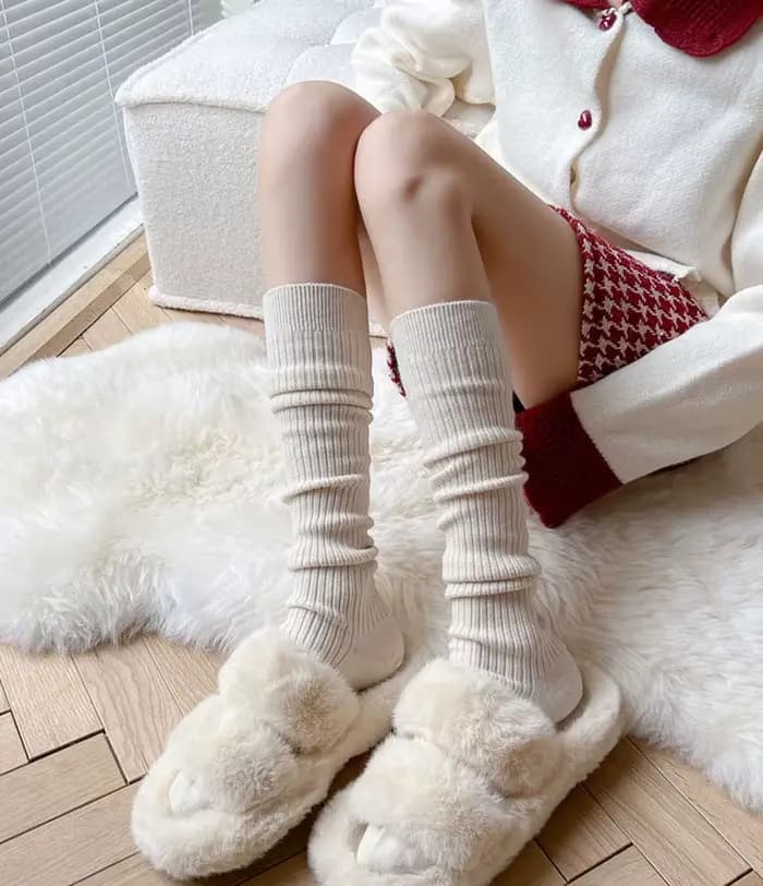 Femmes chaussettes longues cachemire