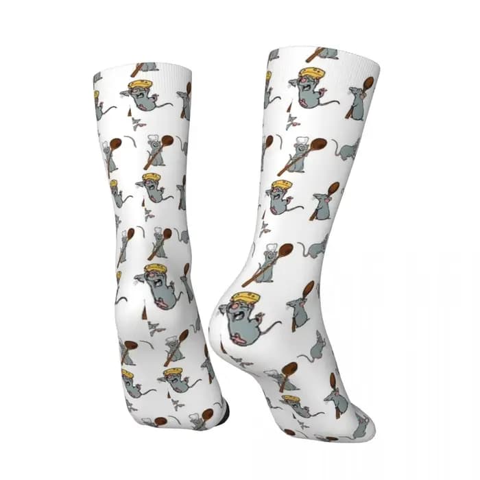Remy Ratatouille Pack chaussettes automne Rat animaux bas drôle femmes hommes respirant