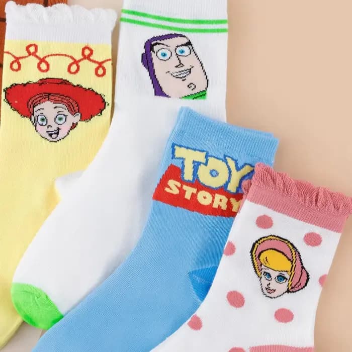 5 paires de chaussettes mignonnes pour femmes Toy Story
