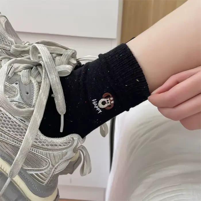 Chaussettes mi-tube en coton pour femmes