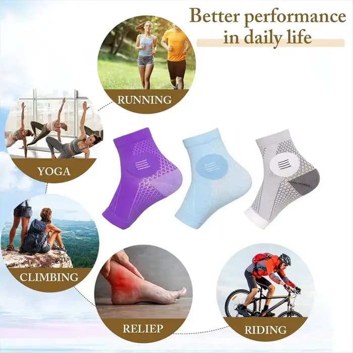 Chaussettes de compression unisexes pour tendinite d'Achille