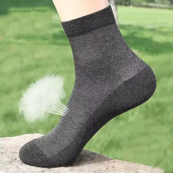 5 paires/lot hommes été maille fine respirant chaussettes Tube moyen grande taille EU38-47 travail affaires décontracté noir blanc chaussette courte