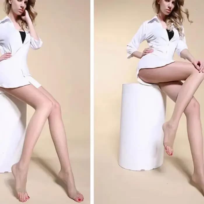 Bas gris à bout ouvert pour femmes