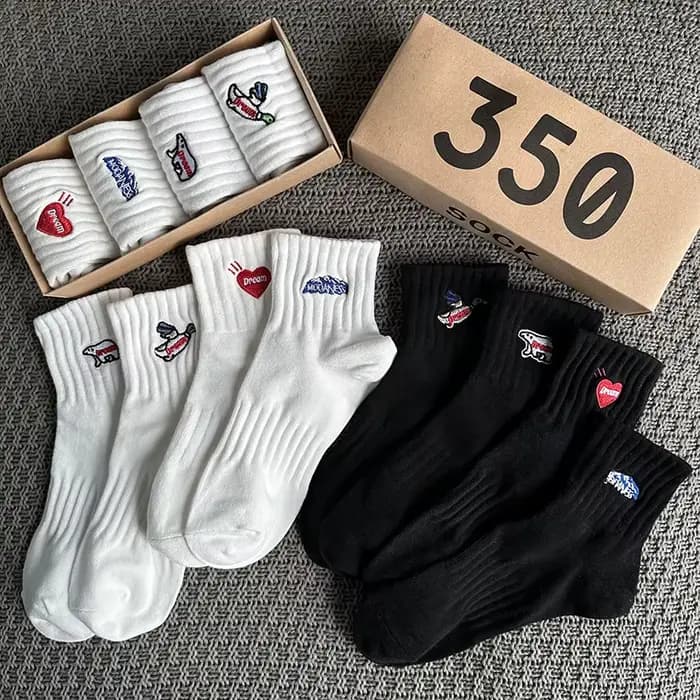 4 paires/boîte de chaussettes pour hommes