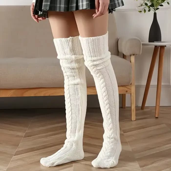 Chaussettes hautes tricotées